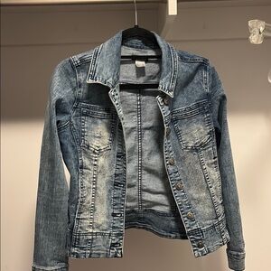 Fitted Denim Blue Women's Jacket